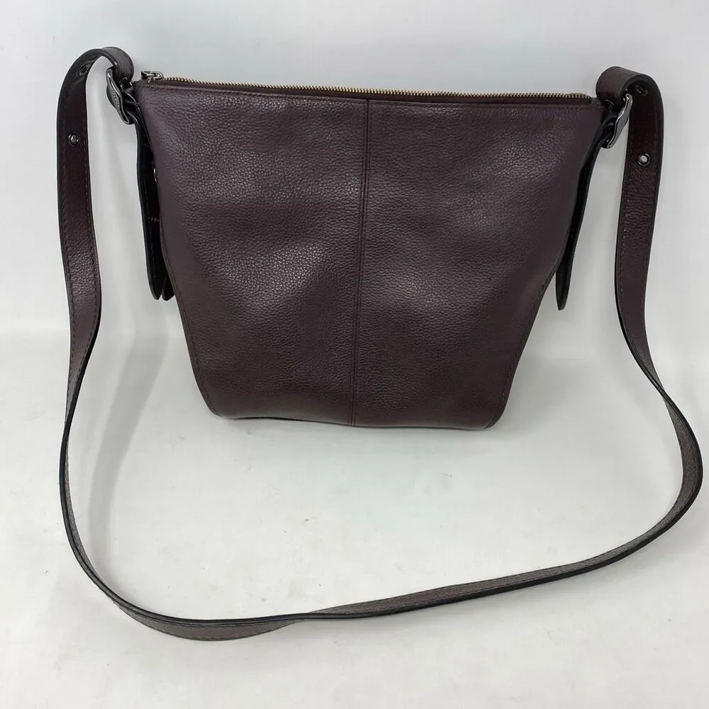 Coach  Brown Leather Crossbody Shoulder Bag Bucket Purse 21377